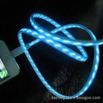 OEM EL Visible Current Charging Lightning Data Sync Cable for iPhone 5/iPad Mini/iPod Nano/Touch